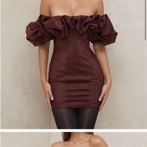 House of CB Puff Off the Shoulder Minidress